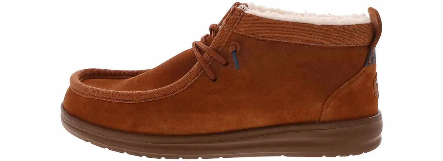 Short Boots|HEYDUDE Wally Mid GripR Warmth Men’s Bootie Brown
