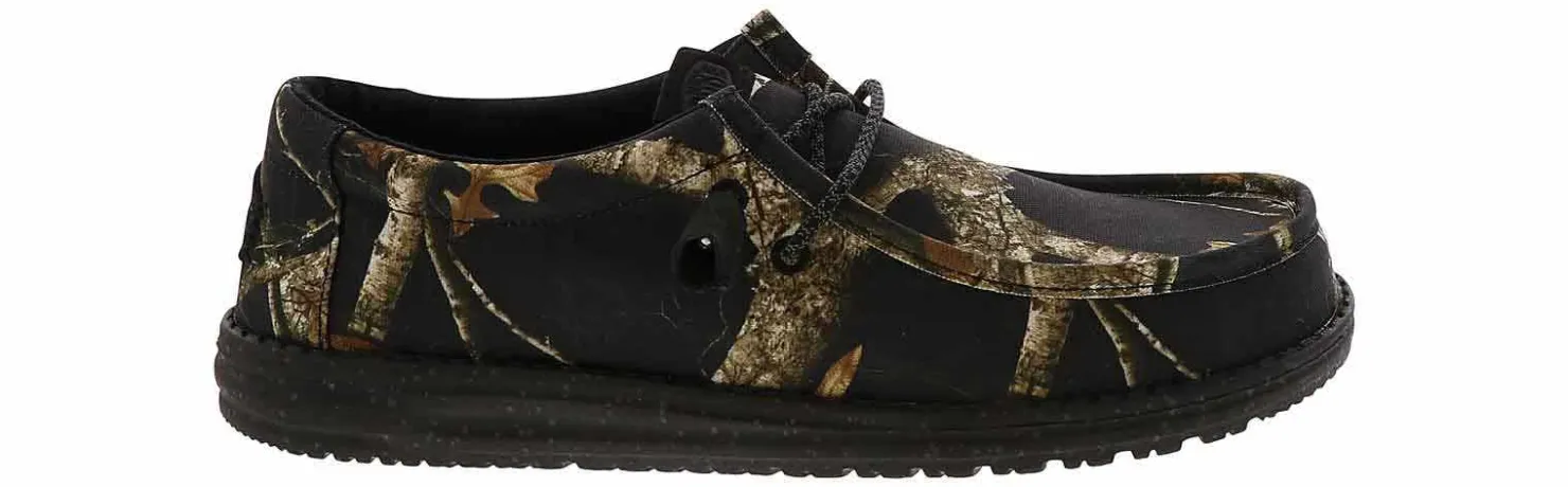 Canvas Shoes|Comfort Shoes|HEYDUDE Wally Realtree Edge Camo Men’s Casual Shoe Black