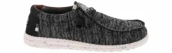 Canvas Shoes|Comfort Shoes|HEYDUDE Wally Sox Men’s Casual Shoe Black