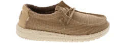 Casual|HEYDUDE Wally Sport Mesh Youth Boys’ (11-6) Casual Shoe Beige