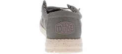 Casual|HEYDUDE Wally Stretch Canvas Youth Boys’ (11-6) Casual Shoe Grey
