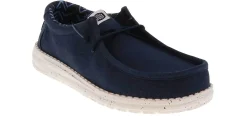 Casual|HEYDUDE Wally Stretch Canvas Youth Boys’ (11-7) Casual Shoe Blue