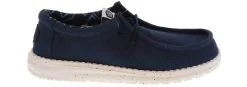 Casual|HEYDUDE Wally Stretch Canvas Youth Boys’ (11-7) Casual Shoe Blue