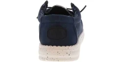 Casual|HEYDUDE Wally Stretch Canvas Youth Boys’ (11-7) Casual Shoe Blue