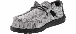 Canvas Shoes|Comfort Shoes|HEYDUDE Wally Stretch Dark Web Men’s Casual Shoe Grey