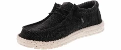 Canvas Shoes|Comfort Shoes|HEYDUDE Wally Stretch Mesh Men’s Casual Shoe Black