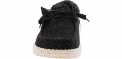 Canvas Shoes|Comfort Shoes|HEYDUDE Wally Stretch Mesh Men’s Casual Shoe Black