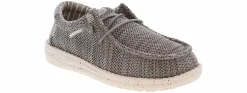 Casual|HEYDUDE Wally Stretch Mesh Youth Boys’ (11-7) Casual Shoe Grey