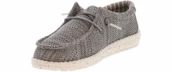Casual|HEYDUDE Wally Stretch Mesh Youth Boys’ (11-7) Casual Shoe Grey