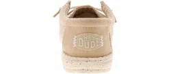 Casual|HEYDUDE Wally Stretch Sox Youth Boys’ (13-7) Casual Shoe Beige