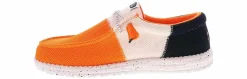 Canvas Shoes|Comfort Shoes|HEYDUDE Wally Tri Varsity Mesh Men's Casual Shoe Orange