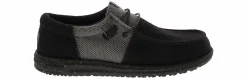 Canvas Shoes|Comfort Shoes|HEYDUDE Wally Tri Varsity Mesh Men's Casual Shoe Black