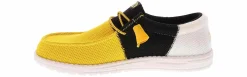 Canvas Shoes|Comfort Shoes|HEYDUDE Wally Tri Varsity Mesh Men’s Casual Shoe Yellow