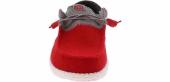 Canvas Shoes|Comfort Shoes|HEYDUDE Wally Tri Varsity Mesh Men’s Casual Shoe Red