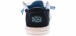 Comfort Shoes|HEYDUDE Wally Tri Varsity Mesh Men's Casual Shoe Blue