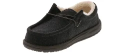 Casual|HEYDUDE Wally Warmth Lined Youth Boys’ (11-6) Casual Shoe Black