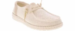 Flat|Comfort Shoes|HEYDUDE Wendy Boho Knit Women’s Casual Shoe White