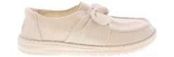 Canvas Shoes|Flat|HEYDUDE Wendy Bow Shimmer Women’s Casual Shoe Silver