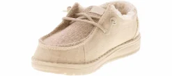 Casual|HEYDUDE Wendy Brushed Cozy Toddler Girls' (5-10) Casual Shoe Beige