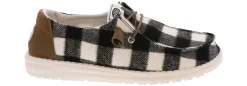 Comfort Shoes|Slip-On|HEYDUDE Wendy Buffalo Plaid Women’s Casual Shoe Black
