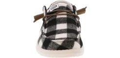 Comfort Shoes|Slip-On|HEYDUDE Wendy Buffalo Plaid Women’s Casual Shoe Black