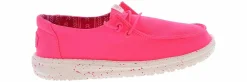 Casual|HEYDUDE Wendy Canvas Youth (11-4) Casual Shoe Pink
