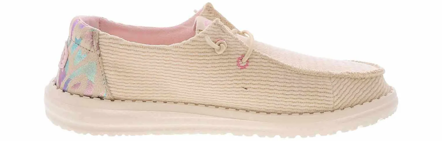 Flat|Comfort Shoes|HEYDUDE Wendy Cord Leo Women’s Casual Shoe White