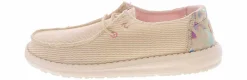 Flat|Comfort Shoes|HEYDUDE Wendy Cord Leo Women’s Casual Shoe White