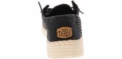 Canvas Shoes|Flat|HEYDUDE Wendy Espadrille Woven Women's Casual Shoe Black