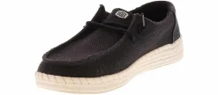 Canvas Shoes|Flat|HEYDUDE Wendy Espadrille Woven Women's Casual Shoe Black