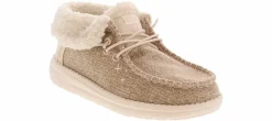 Casual|HEYDUDE Wendy Fold Brushed Cozy Youth Girls’ (11-3) Shoe Beige