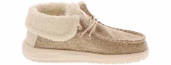 Casual|HEYDUDE Wendy Fold Brushed Cozy Youth Girls’ (11-3) Shoe Beige