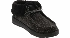 Flat|Comfort Shoes|HEYDUDE Wendy Fold Brushed Cozy Women’s Casual Shoe Black