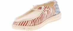 Canvas Shoes|Flat|HEYDUDE Wendy Funk Americana Women's Casual Shoe White