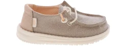 Casual|HEYDUDE Wendy Metallic Sparkle Girls’ (7-10) Casual Shoe Pink