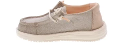 Casual|HEYDUDE Wendy Metallic Sparkle Girls’ (7-10) Casual Shoe Pink