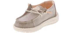 Casual|HEYDUDE Wendy Metallic Sparkle Girls’ (7-10) Casual Shoe Pink