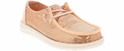 Comfort Shoes|Slip-On|HEYDUDE Wendy Sequin Blush Women's Casual Shoe Pink