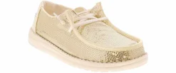 Flat|Comfort Shoes|HEYDUDE Wendy Sequin Women's Casual Shoe Gold
