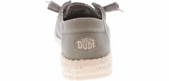 Canvas Shoes|Flat|HEYDUDE Wendy Stretch Mesh Women’s Casual Shoe Grey