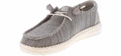 Canvas Shoes|Flat|HEYDUDE Wendy Stretch Mesh Women’s Casual Shoe Grey