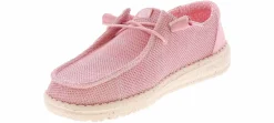 Flat|Comfort Shoes|HEYDUDE Wendy Stretch Sox Rosette Women’s Casual Shoe Pink