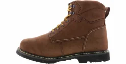 Safety Toe Boots|Slip Resistant|IRON AGE Ground Breaker Met Guard Men’s Steel Toe Boot Brown