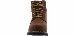 Safety Toe Boots|Slip Resistant|IRON AGE Ground Breaker Met Guard Men’s Steel Toe Boot Brown