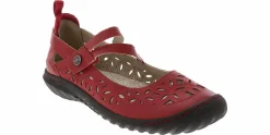 Flat|Comfort Shoes|JBU Bellerose Encore Mary Jane Women’s Casual Shoe Red
