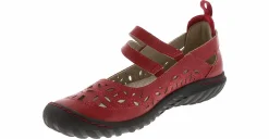 Flat|Comfort Shoes|JBU Bellerose Encore Mary Jane Women’s Casual Shoe Red