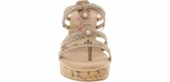 Comfort Sandals|Wedge & Platform Sandals|JELLYPOP Amelina Women's Wedge Sandal Gold