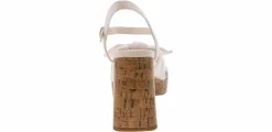 Heeled Sandals|JELLYPOP Bellini Crochet Band Women's Platform Heel White