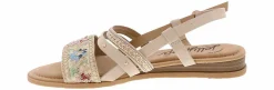 Comfort Sandals|Flat Sandals|JELLYPOP Cordoba Bone Sling Women's Fashion Sandal White