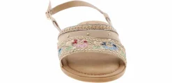 Comfort Sandals|Flat Sandals|JELLYPOP Cordoba Bone Sling Women's Fashion Sandal White